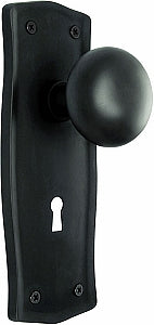 Nostalgic Warehouse Prairie Plate with New York Knob  - Oil Rubbed Bronze