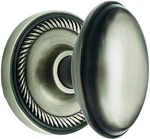 Nostalgic Warehouse Rope Rosette with Homestead Knob - Antique pewter