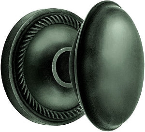 Nostalgic Warehouse Rope Rosette with Homestead Knob  - Oil Rubbed Bronze