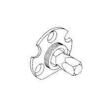 Baldwin Estate Dummy Spindle - Transitional Half Dummy Back Plate
