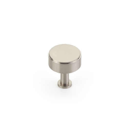 Schaub Pub House, Smooth 1-1/4 Inch dia, Brushed Nickel Knob