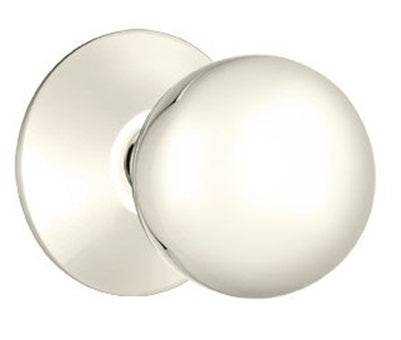 Emtek Orb Modern Door Knob with Modern Rosette - Polished Nickel