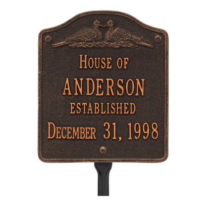 Whitehall Wedding Plaque Standard Lawn Two Line