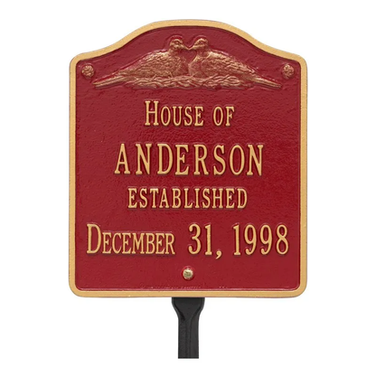 Whitehall Wedding Plaque Standard Lawn Two Line