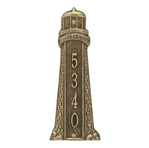 Whitehall 5133 Arch Marker Estate Wall Address Plaque in Antique Brass