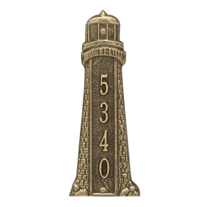Whitehall 5133 Arch Marker Estate Wall Address Plaque in Antique Brass
