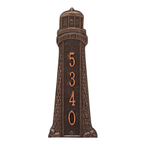 Whitehall 5133 Arch Marker Estate Wall Address Plaque in Antique Copper