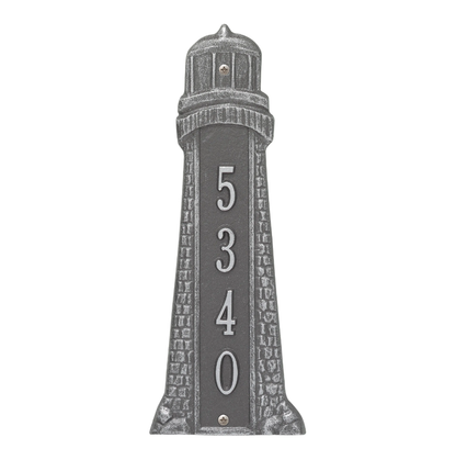 Whitehall 5133 Arch Marker Estate Wall Address Plaque in Pewter and Silver