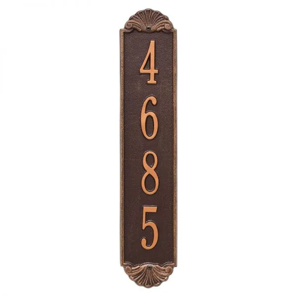 Whitehall 5134 Arch Marker Estate Wall Address Plaque in Antique Copper