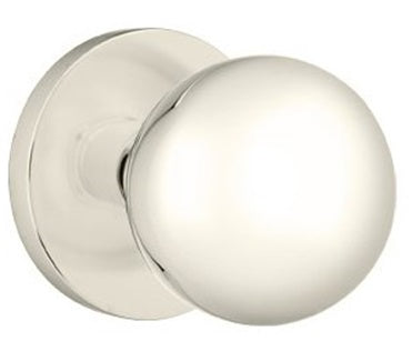 Emtek Orb Modern Door Knob with Disk Rosette - Polished Nickel