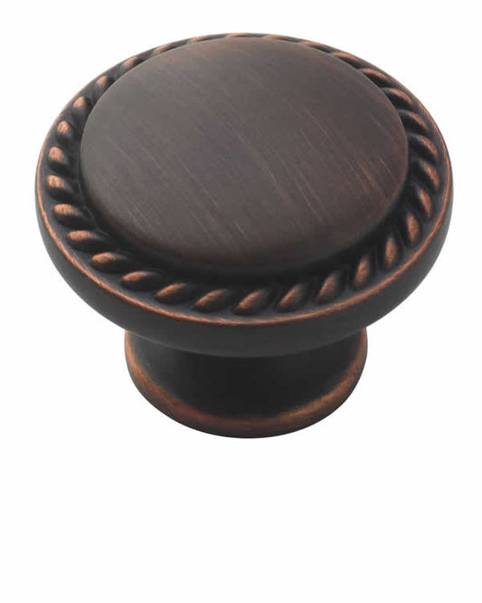 Amerock Allison Value 1-3/16 Inch Robe Cabinet Knob In Oil-Rubbed Bronze