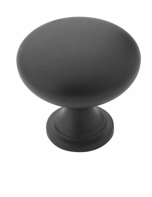 Amerock Edona 1-1/4 Inch Cabinet Knob In Flat Black