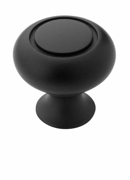 Amerock Allison 1-1/4 Inch Ring Cabinet Knob In Flat Black