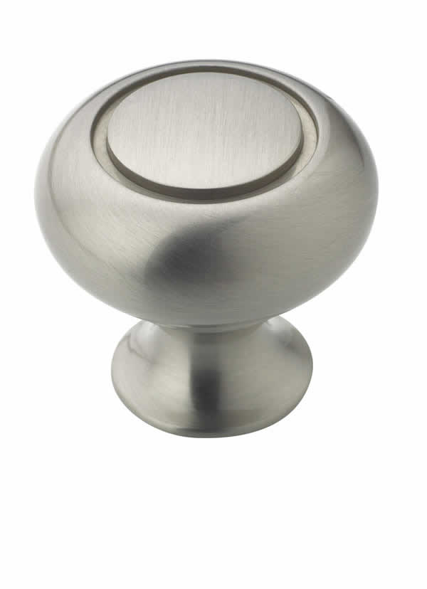 Amerock Allison Value 1-1/4 Inch Ring Cabinet Knob In Satin Nickel
