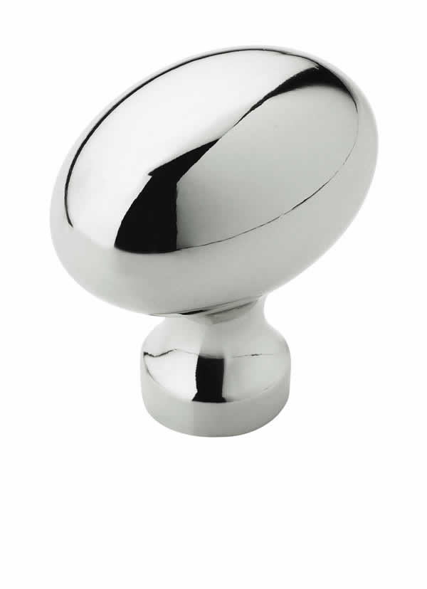 Amerock Allison 1-3/8 Inch Oval Cabinet Knob In Polished Chrome