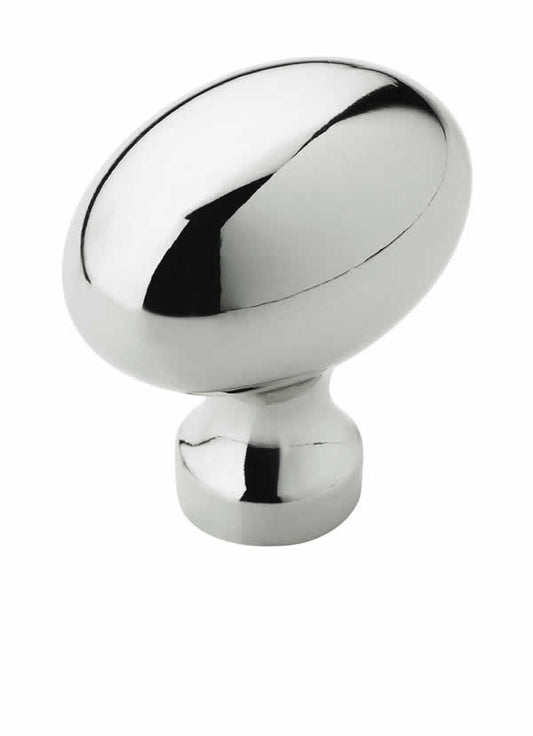 Amerock Allison 1-3/8 Inch Oval Cabinet Knob In Polished Chrome