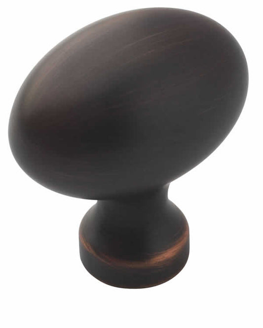 Amerock Allison Value 1-3/8 Inch Oval Cabinet Knob In Oil-Rubbed Bronze