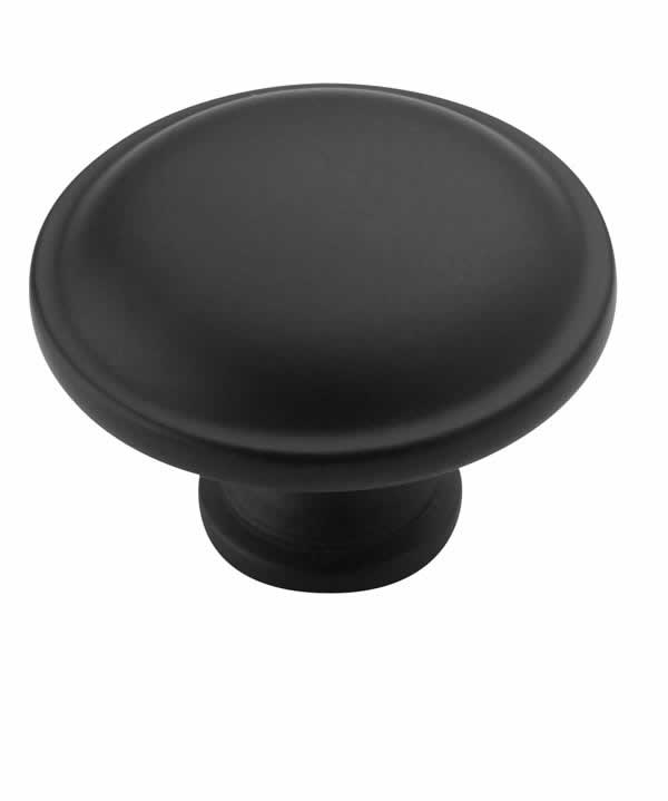Amerock Allison 1-1/4 Inch Cabinet Knob In Flat Black