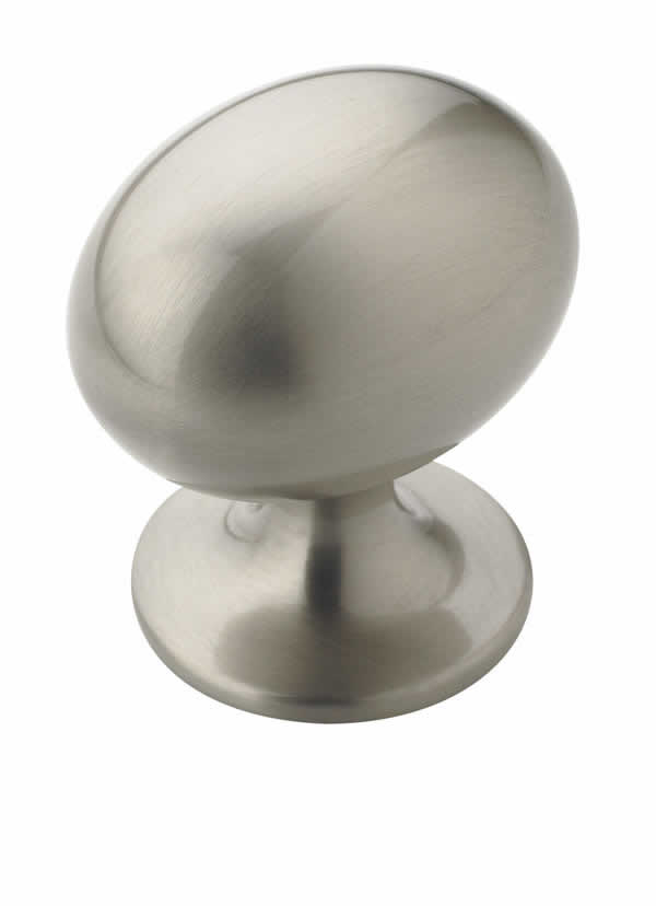Amerock Allison 1-3/8 Inch Oval Cabinet Knob In Satin Nickel