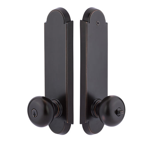 Emtek Annapolis Sideplate Lock - Providence Knob - Oil Rubbed Bronze