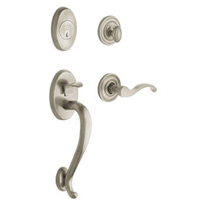 Baldwin Logan Trim Handleset in Polished Nickel with Lifetime Finish