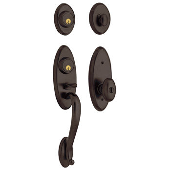 Baldwin Landon Two-Point Lock Handleset In 112 Venetian Bronze