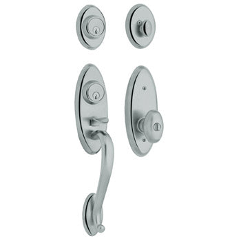Baldwin Landon Two-Point Lock Handleset In 260 Polished Chrome