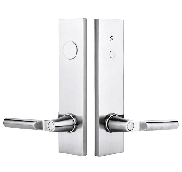 Emtek Modern Sideplate Lock - Hanover Lever - Polished Chrome
