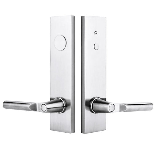Emtek Modern Sideplate Lock - Hanover Lever - Polished Chrome