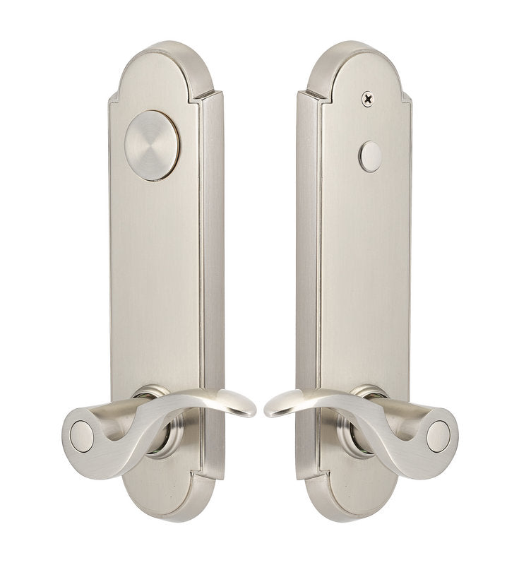 Emtek Annapolis Sideplate Lock - Cortina Lever - Satin Nickel