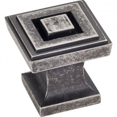 Hardware Resources Delmar Cabinet Knob in Distressed Pewter