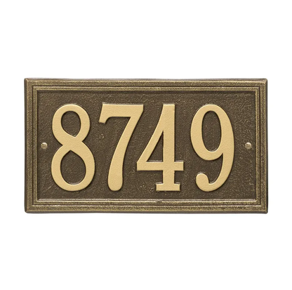 Whitehall 6101 Arch Marker Estate Lawn Address Plaque in Antique Brass