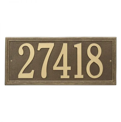 Whitehall 6106 Arch Marker Estate Lawn Address Plaque in Antique Brass