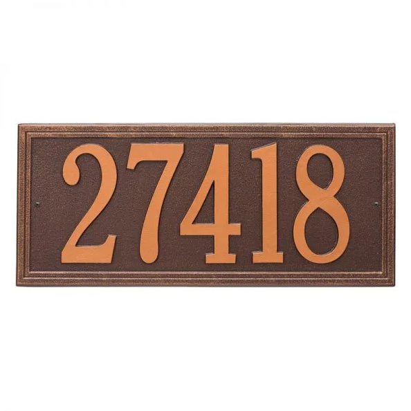 Whitehall 6106 Arch Marker Estate Lawn Address Plaque in Antique Copper