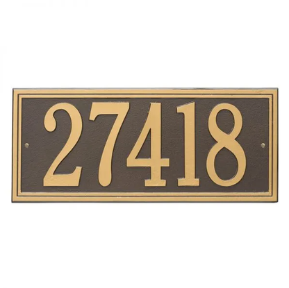 Whitehall 6106 Arch Marker Estate Lawn Address Plaque in Bronze and Gold