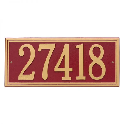 Whitehall 6106 Arch Marker Estate Lawn Address Plaque in Red Gold