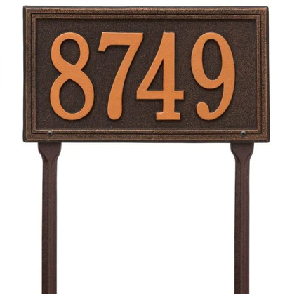 Whitehall 6122 Arch Marker Estate Lawn Address Plaque in Oil Rubbed Bronze