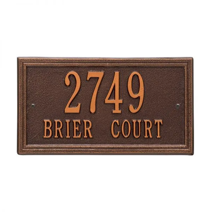 Whitehall 6131 Arch Marker Estate Lawn Address Plaque in Antique Copper