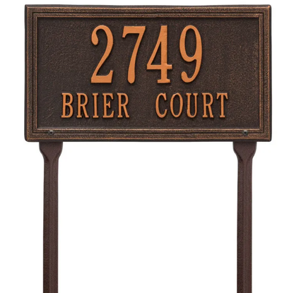 Whitehall 6136 Arch Marker Estate Lawn Address Plaque in Oil Rubbed Bronze
