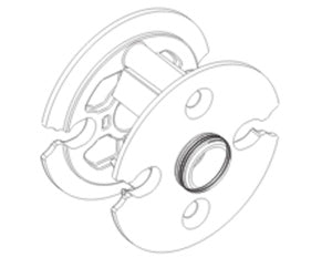 Baldwin Estate 2 1/8" Pre-Drilled Door Adapter