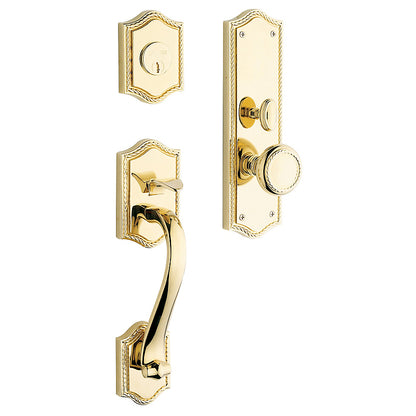 Baldwin Bristol Mortise Entry Handleset - Lifetime Polished Brass