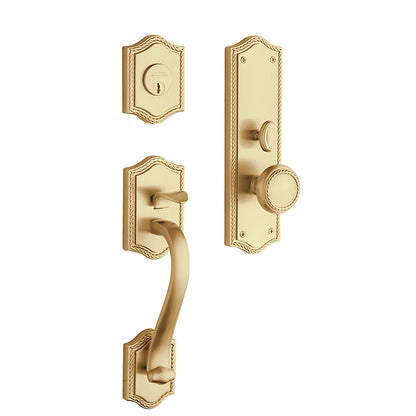 Baldwin Bristol Mortise Entry Handleset - Vintage Brass