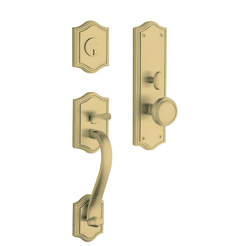 Baldwin Bristol Mortise Entry Handleset - Satin Brass