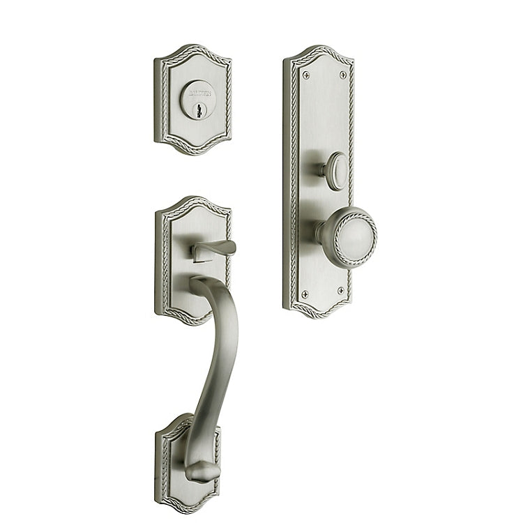 Baldwin Bristol Mortise Entry Handleset - Lifetime Satin Nickel
