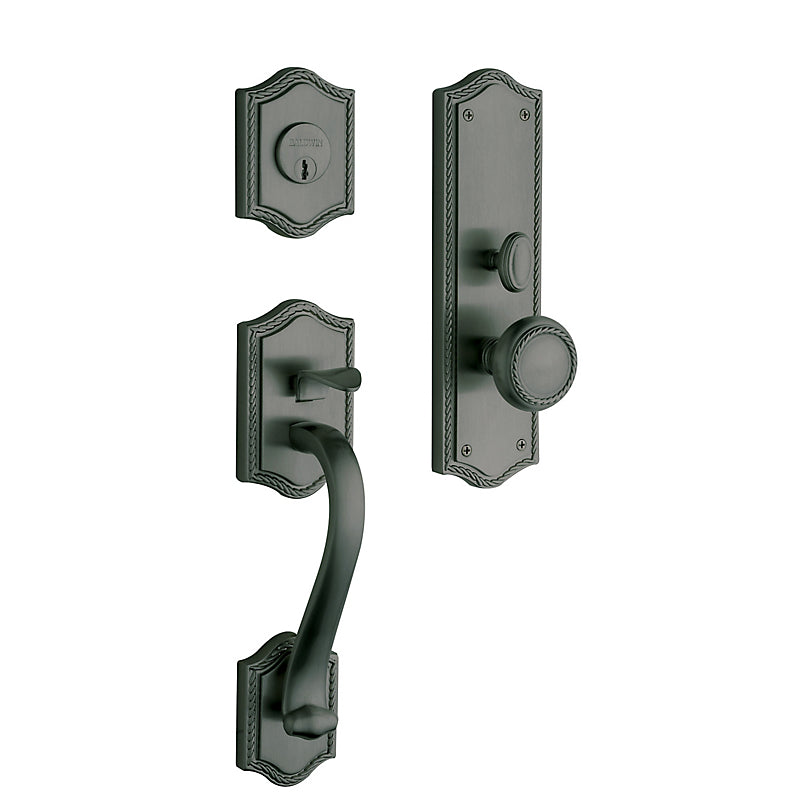 Baldwin Bristol Mortise Entry Handleset - Antique Nickel