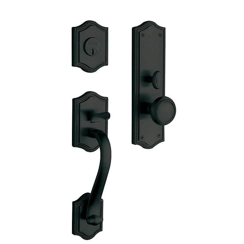 Baldwin Bristol Mortise Entry Handleset - Satin Black