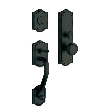 Baldwin Bristol Mortise Entry Handleset - Satin Black