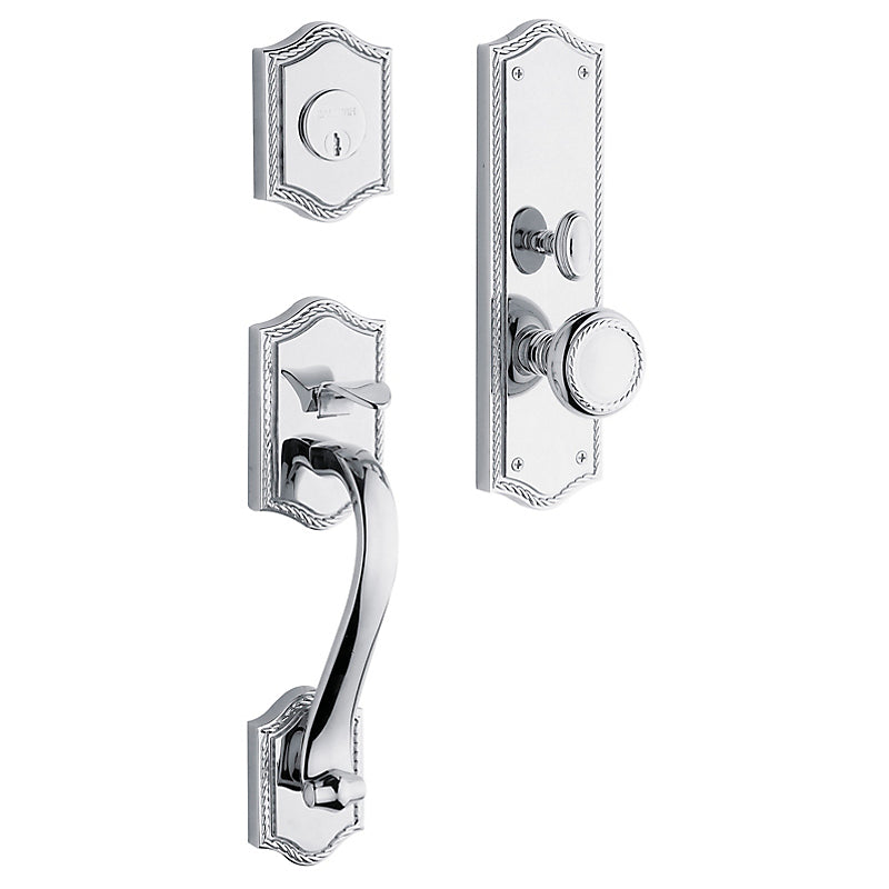 Baldwin Bristol Mortise Entry Handleset - Polished Chrome