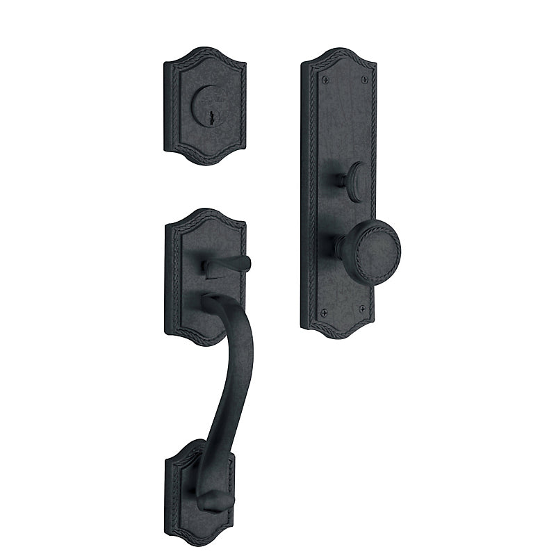 Baldwin Bristol Mortise Entry Handleset - Distressed Oil Rubbed Bronze