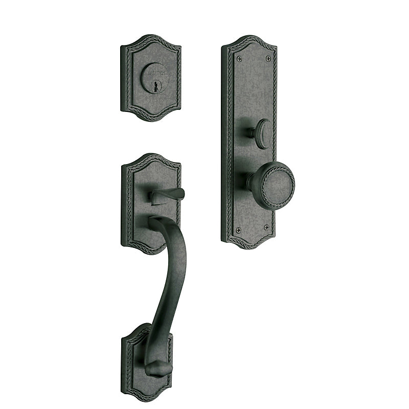Baldwin Bristol Mortise Entry Handleset - Distressed Antique Nickel
